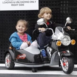 MOTO 2 A 6 AÑOS DE NIÑO, CON SIDECAR, NEGRA, INDIAN STYLE - INDA504-LE6447-SX138